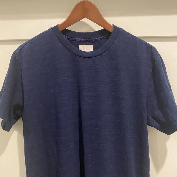 RVCA Hi Grade Shirt Men Medium Blue 100% Cotton Made In India Space Dye Logo - Picture 1 of 14